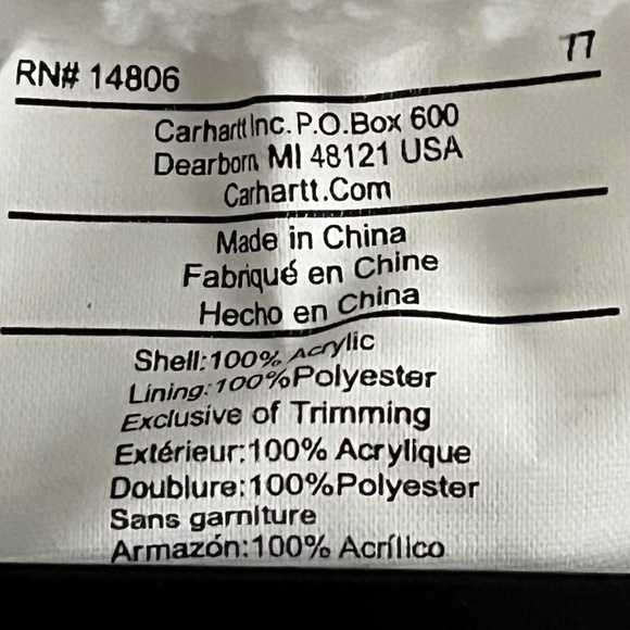 Carhartt Knit Earflap Sherpa Hat One Size Purple Lined Braided Tassel Snowflakes - Picture 4 of 6